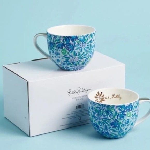 Lilly Pulitzer Ceramic Mugs Set of 2 - Picture 3 of 3